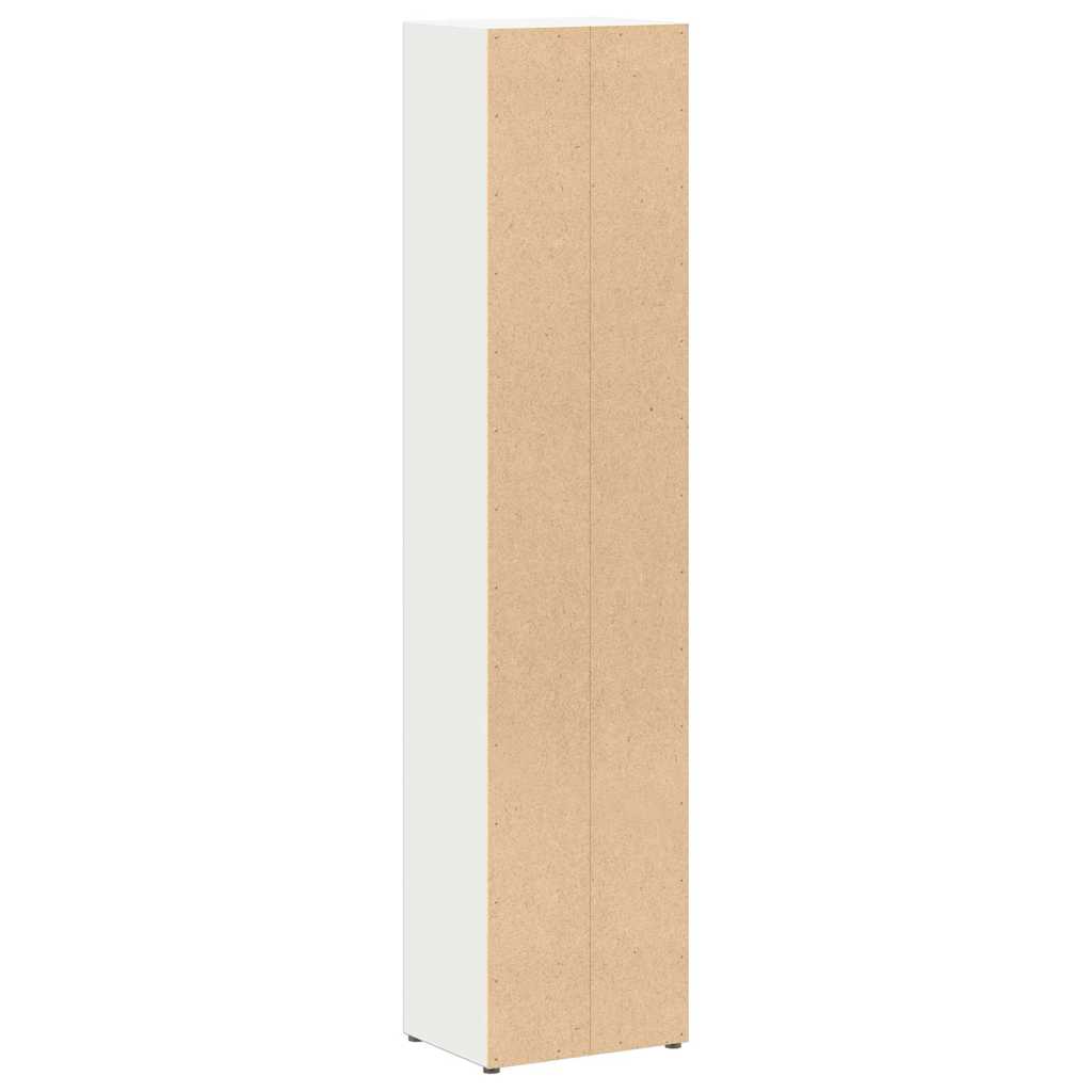 CD-Regale 2 Stk. Weiß 21x16x93,5 cm Holzwerkstoff