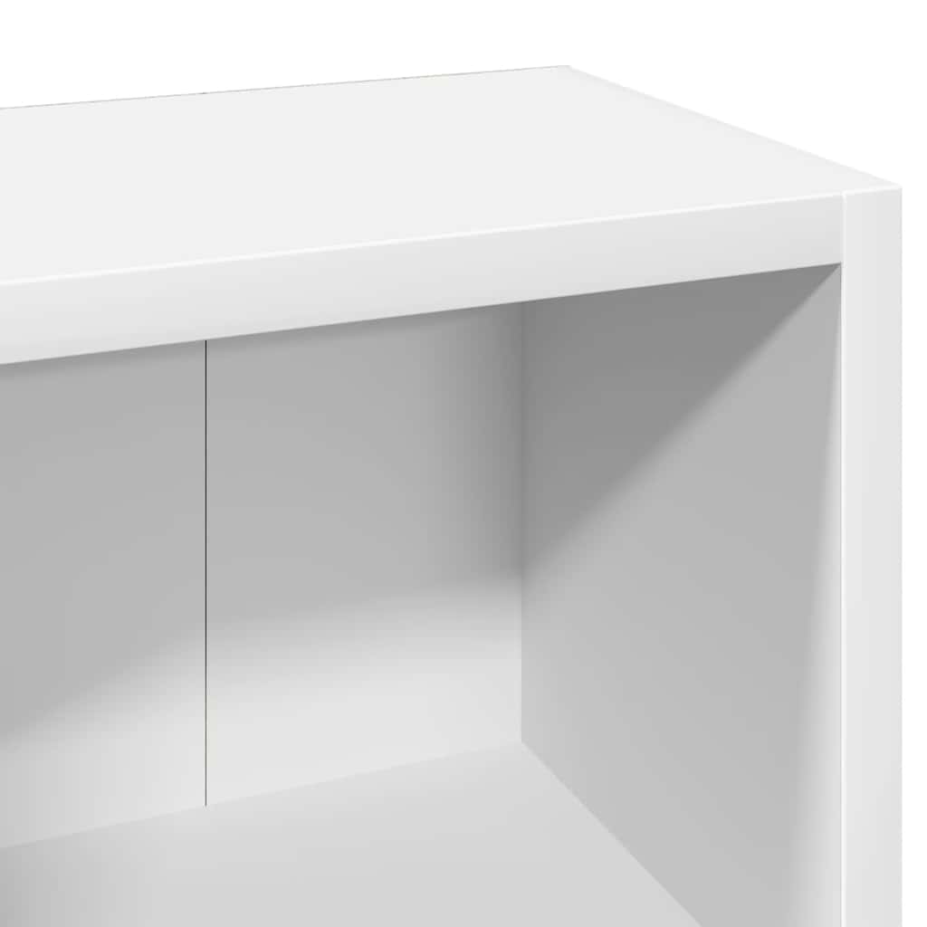 CD-Regale 2 Stk. Weiß 21x16x93,5 cm Holzwerkstoff