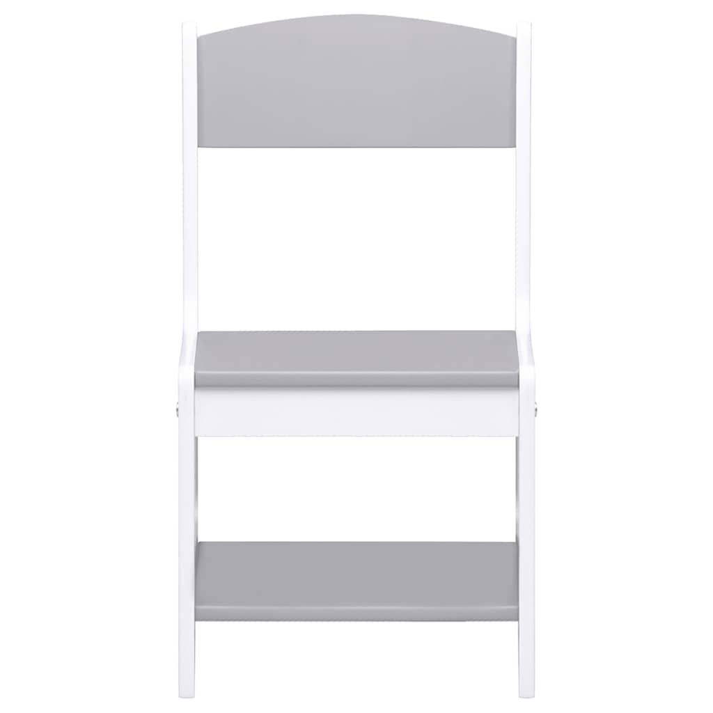 Kindertisch mit 2 Stühlen Weiß MDF
