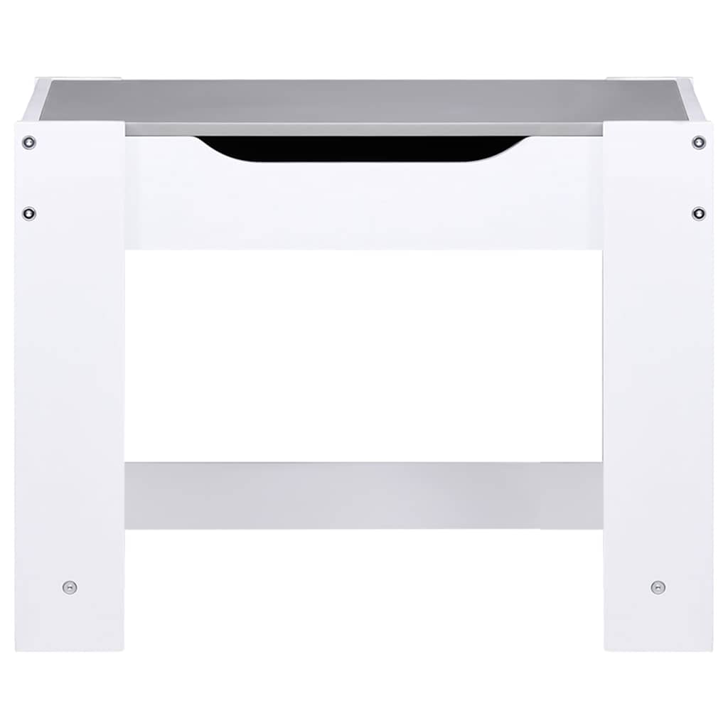 Kindertisch mit 2 Stühlen Weiß MDF