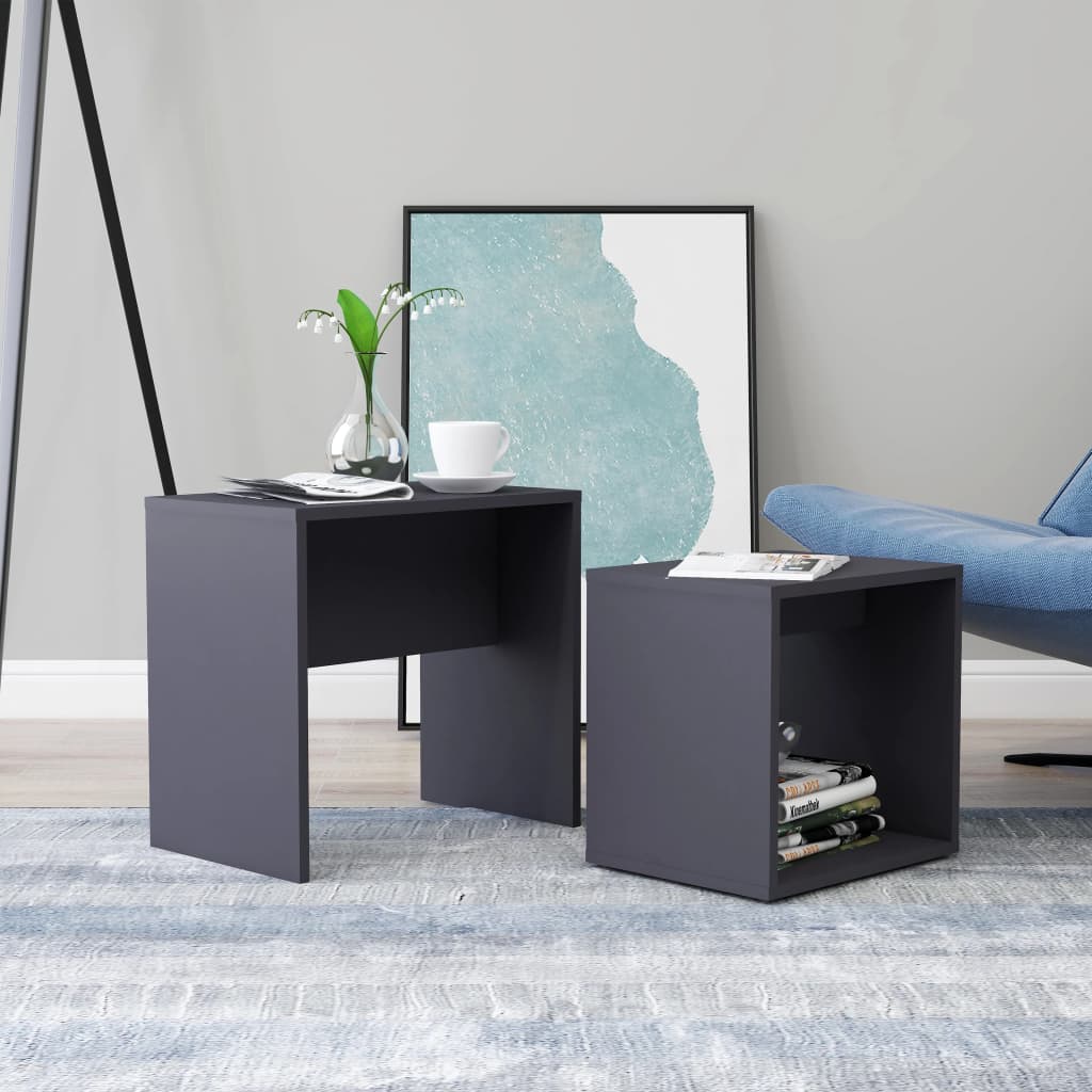 Couchtisch-Set Weiß 48x30x45 cm Holzwerkstoff