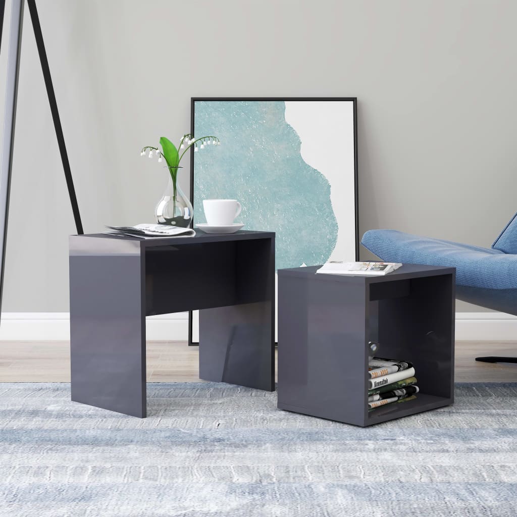 Couchtisch-Set Weiß 48x30x45 cm Holzwerkstoff