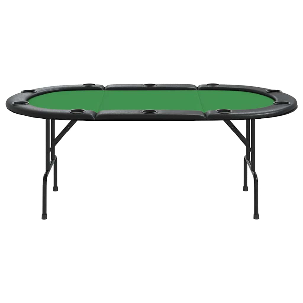 Pokertisch Klappbar 10 Spieler Grün 207x106x76 cm
