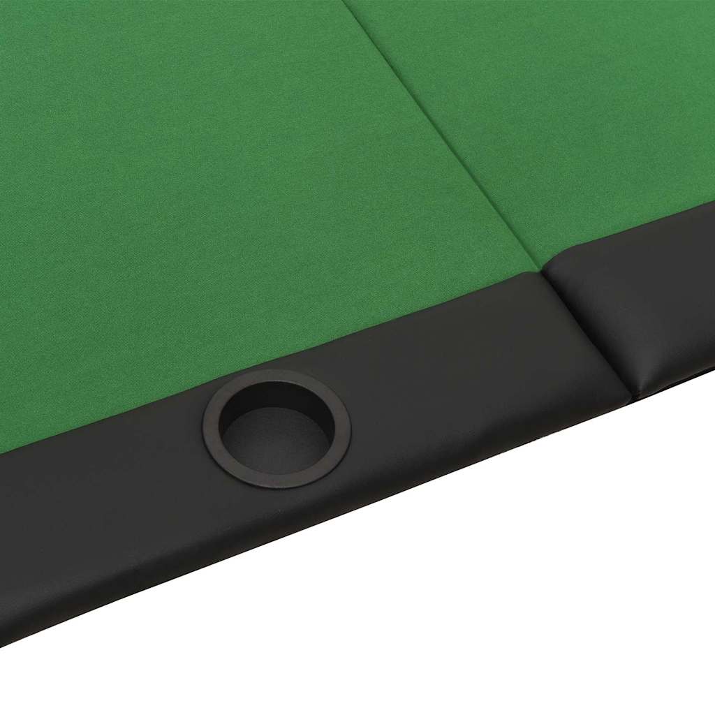 Pokertisch Klappbar 10 Spieler Grün 207x106x76 cm