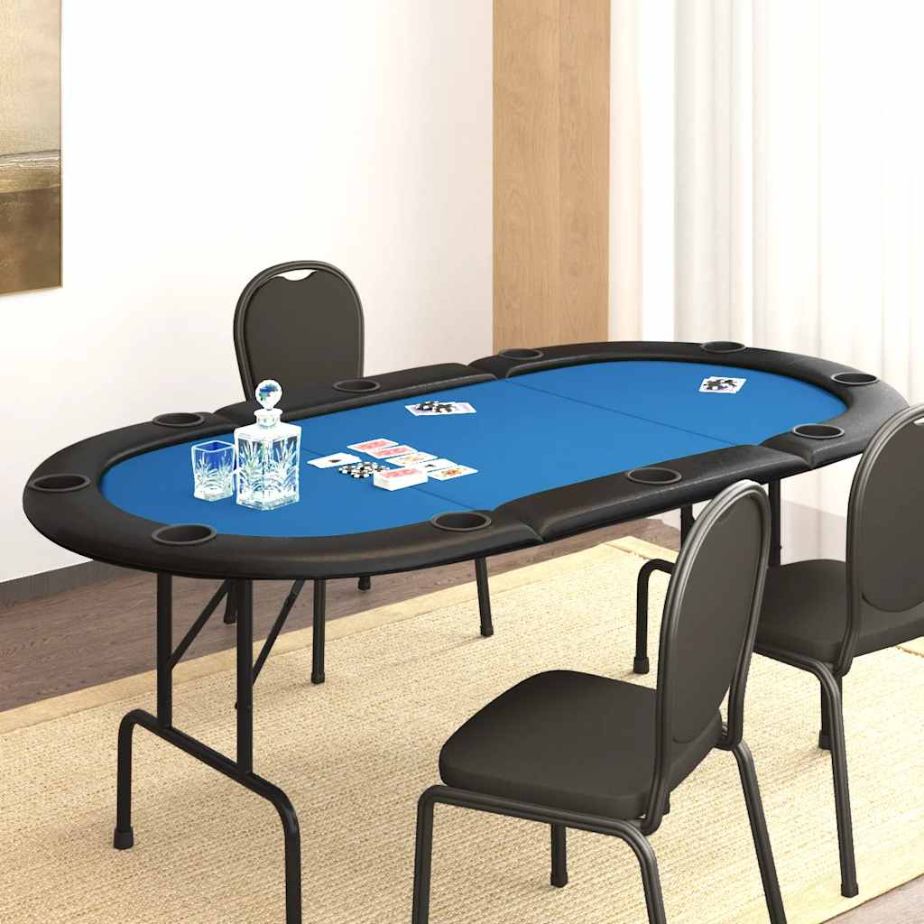 Pokertisch Klappbar 10 Spieler Grün 207x106x76 cm