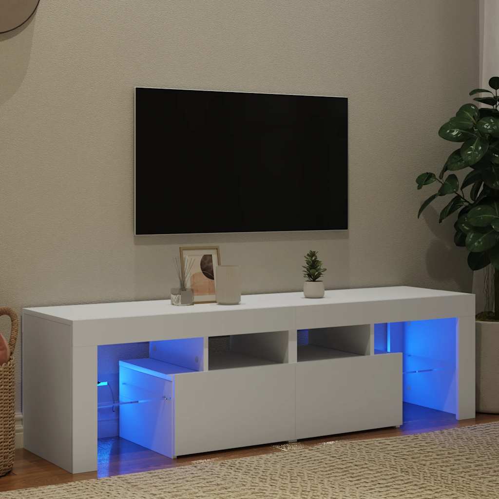 TV-Schrank mit LED-Beleuchtung Weiß 140x36,5x40 cm