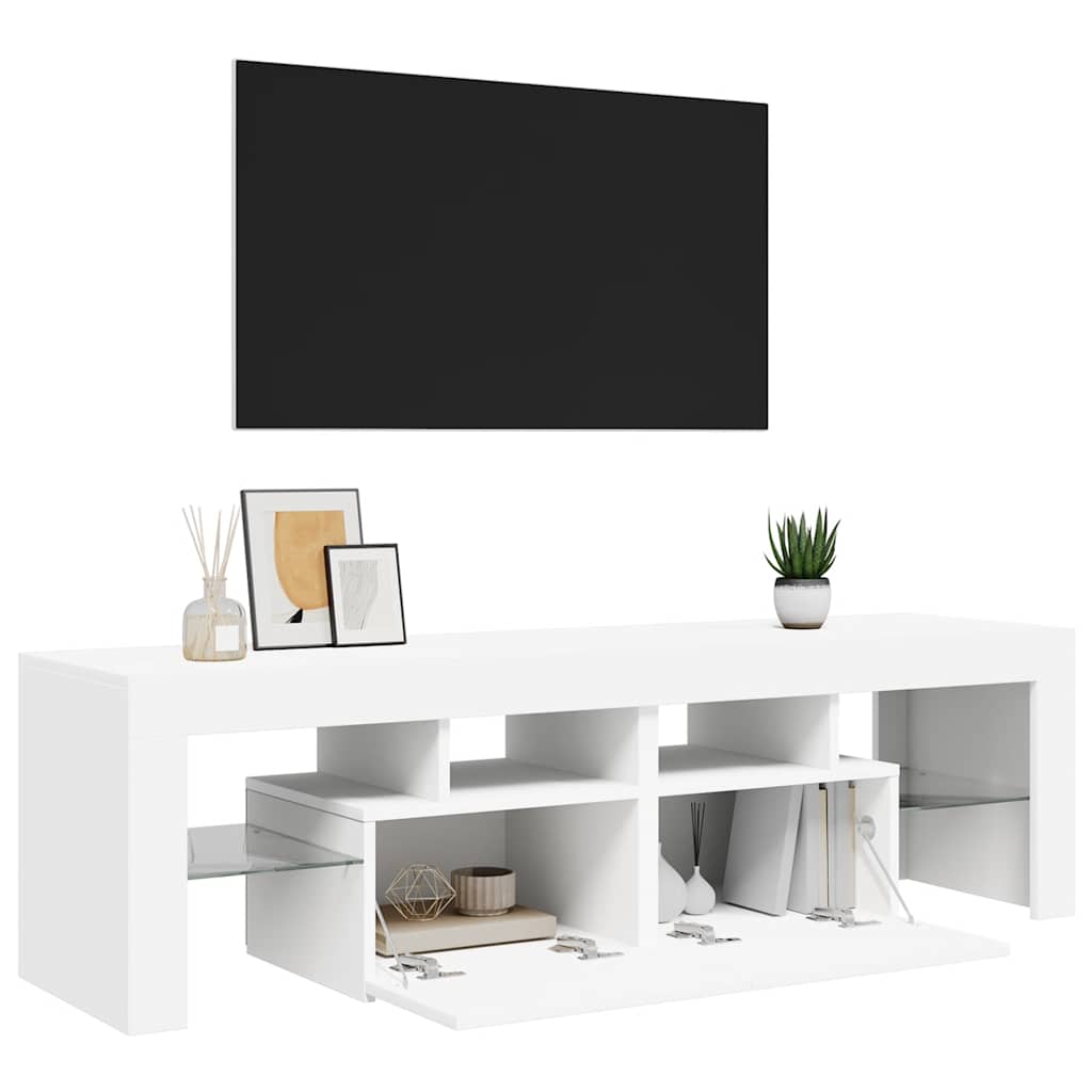 TV-Schrank mit LED-Beleuchtung Weiß 140x36,5x40 cm