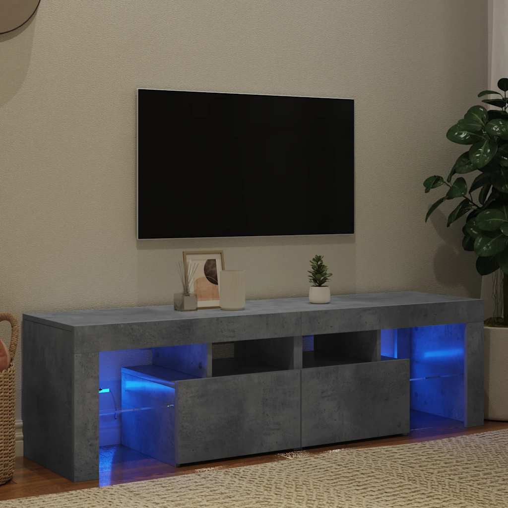 TV-Schrank mit LED-Beleuchtung Weiß 140x36,5x40 cm