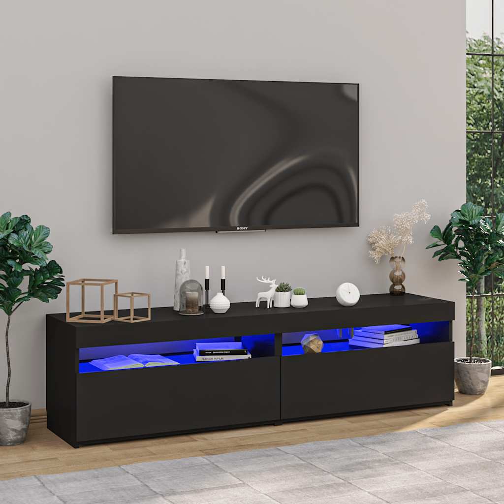 TV-Schrank mit LED-Leuchten Weiß 120x35x40 cm