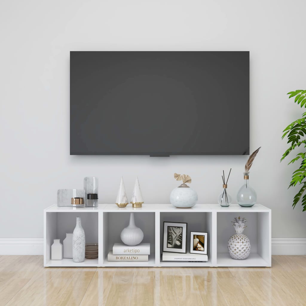 TV-Schrank Weiß 37x35x37 cm Holzwerkstoff