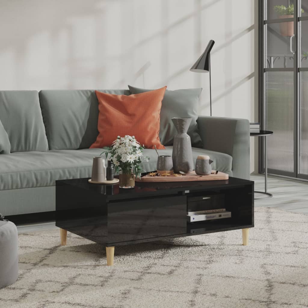 Couchtisch Schwarz 90x60x35 cm Holzwerkstoff