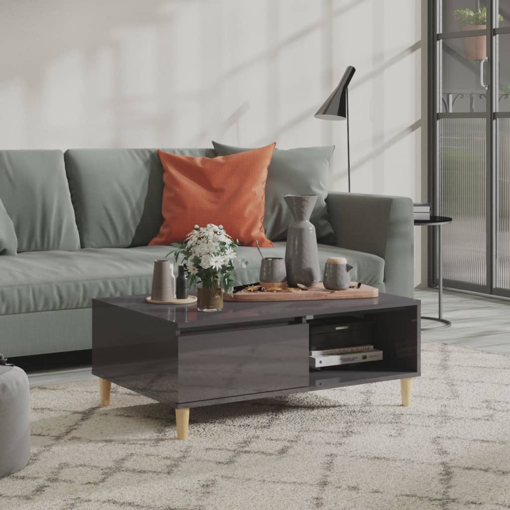 Couchtisch Schwarz 90x60x35 cm Holzwerkstoff