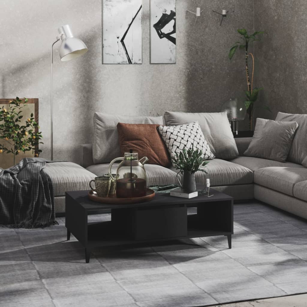 Couchtisch Schwarz 103,5x60x35 cm Holzwerkstoff