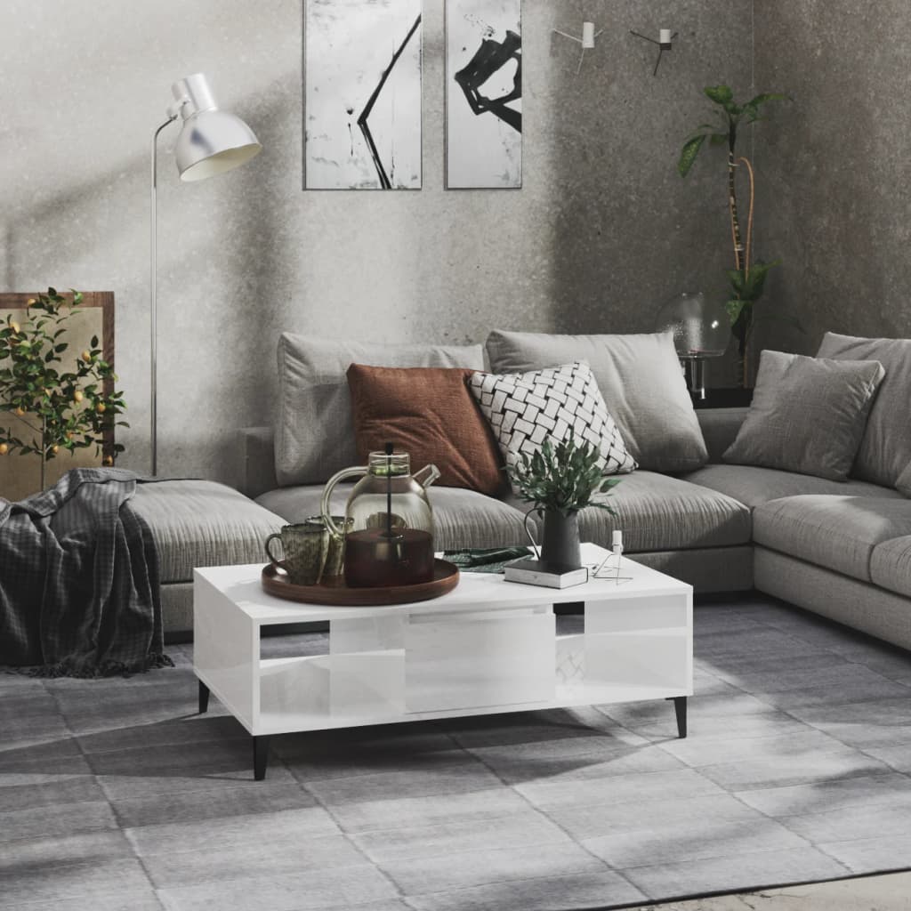 Couchtisch Schwarz 103,5x60x35 cm Holzwerkstoff