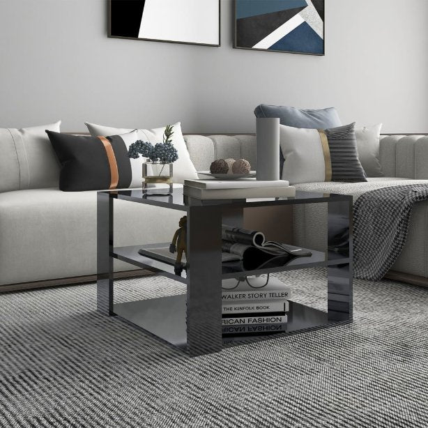 Couchtisch Grau 60x60x40 cm Holzwerkstoff