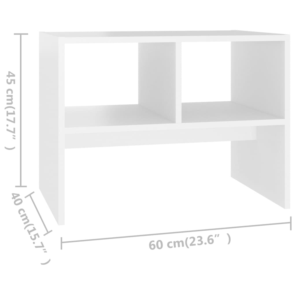 Beistelltisch Grau 60x40x45 cm Holzwerkstoff