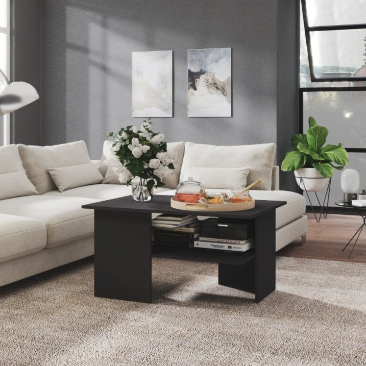 Couchtisch Weiß 90x60x46,5 cm Holzwerkstoff