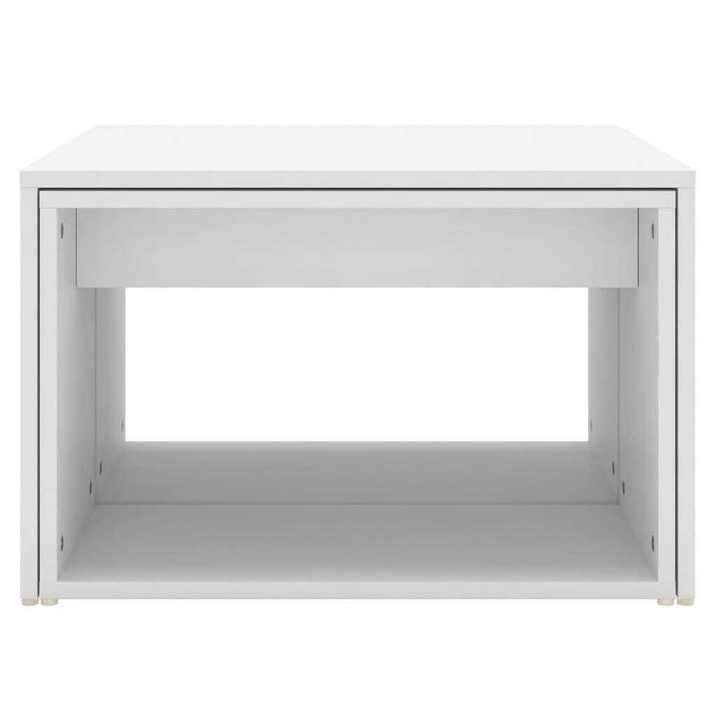 3-tlg. Satztisch-Set Weiß 60x60x38 cm Holzwerkstoff