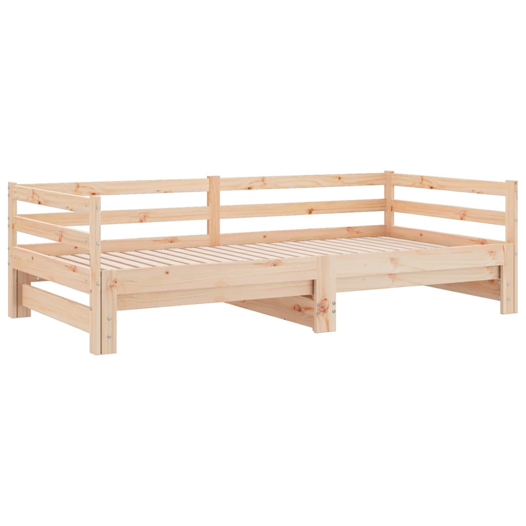 Tagesbett Ausziehbar Massivholz Kiefer 2x(90x200) cm