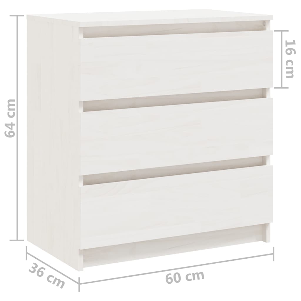 Nachtschrank 60x36x64 cm Massivholz Kiefer