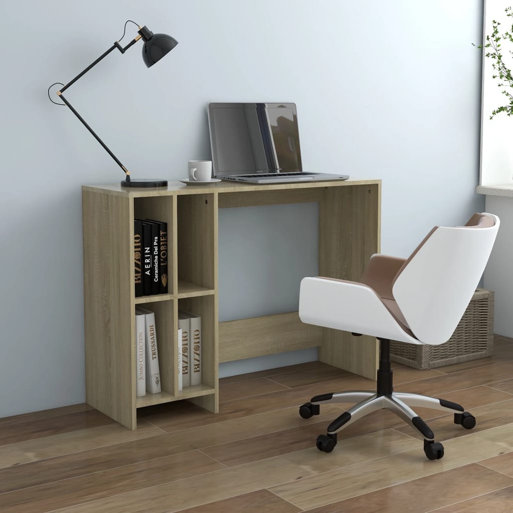 Computertisch Weiß 102,5x35x75 cm Holzwerkstoff