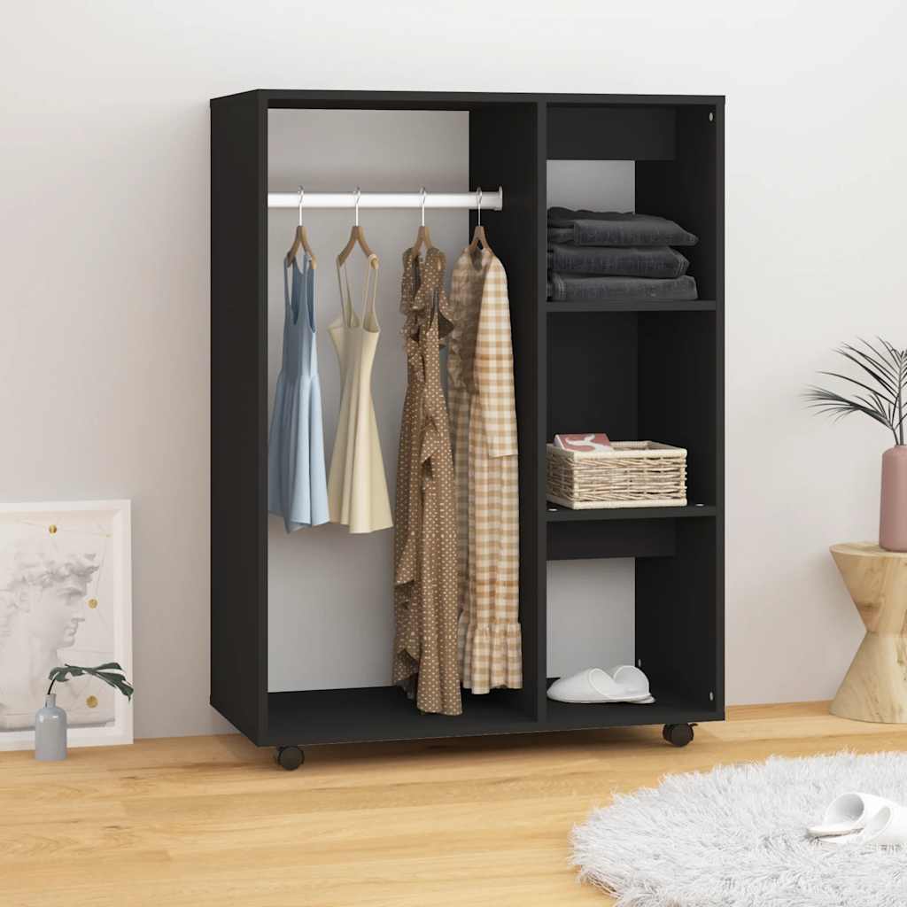 Kleiderschrank Weiß 80x40x110 cm Holzwerkstoff