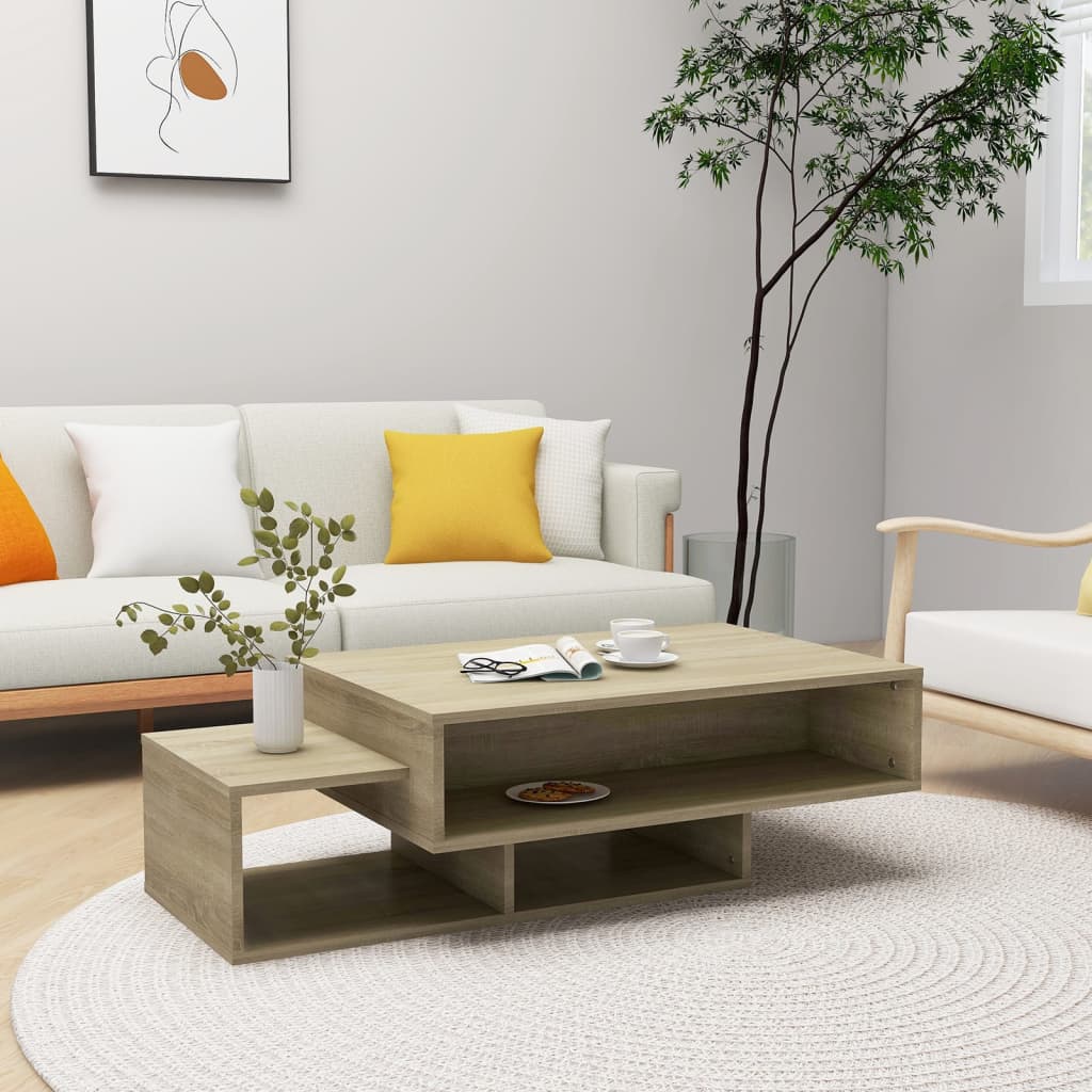 Couchtisch Weiß 105x55x32 cm Holzwerkstoff