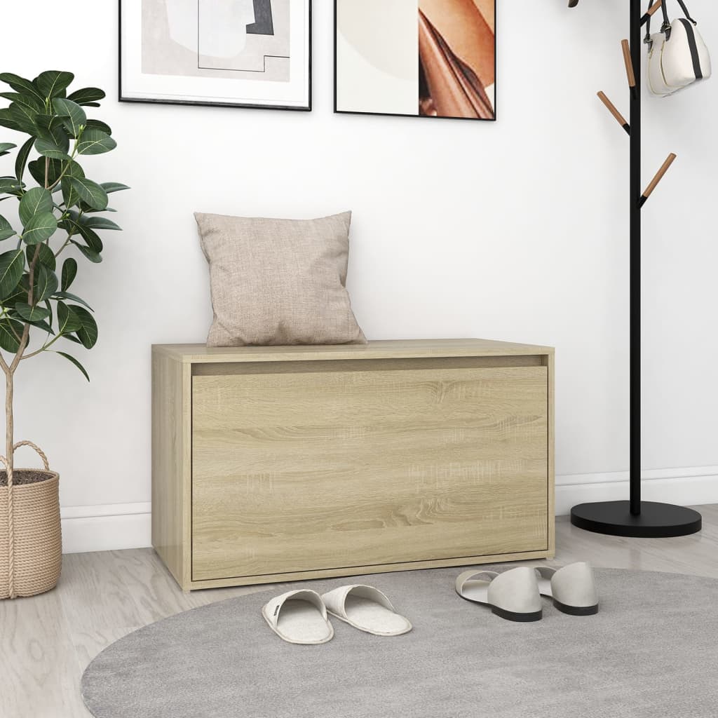 Flurbank 80x40x45 cm Weiß Holzwerkstoff