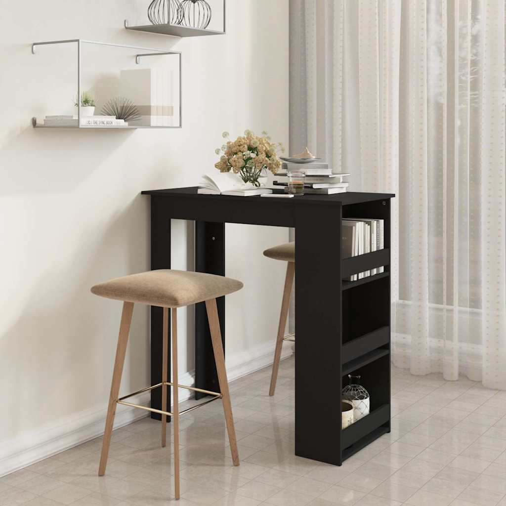 Bartisch mit Ablagefläche Weiß 102x50x103,5 cm Holzwerkstoff