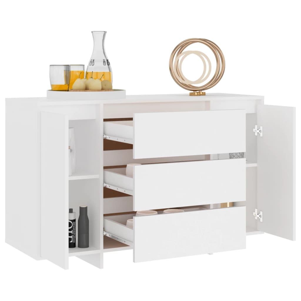 Sideboard mit 3 Schubladen Weiß 120x41x75 cm Holzwerkstoff