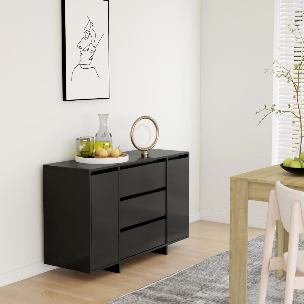Sideboard mit 3 Schubladen Weiß 120x41x75 cm Holzwerkstoff