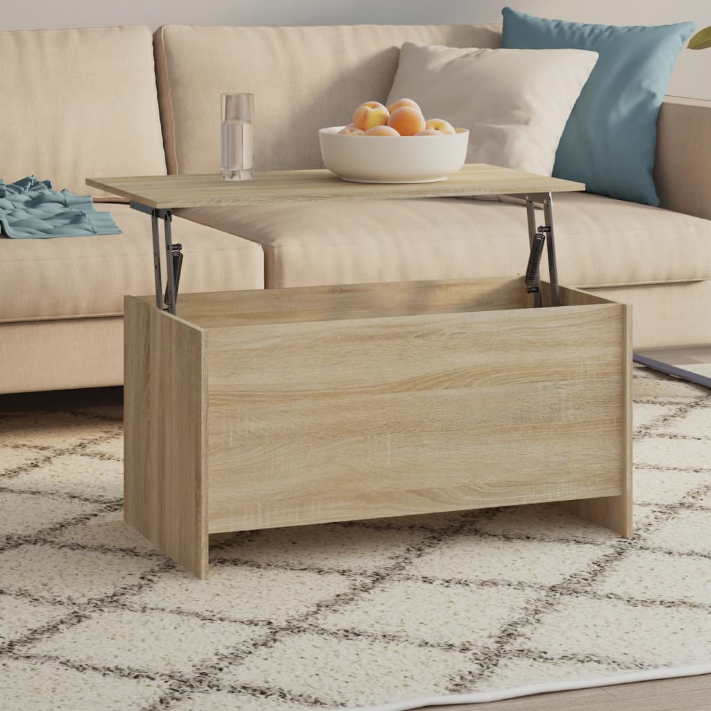 Couchtisch Weiß 102x55,5x52,5 cm Holzwerkstoff