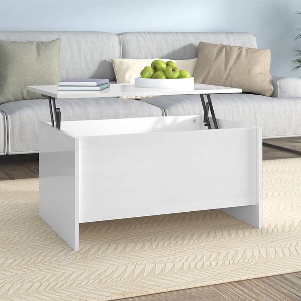 Couchtisch Weiß 102x55,5x52,5 cm Holzwerkstoff