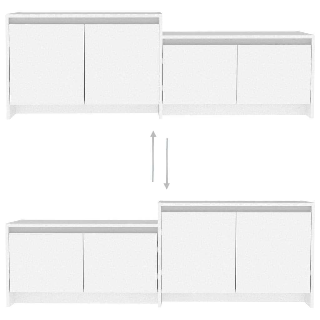 TV-Schrank Weiß 146,5x35x50 cm Holzwerkstoff