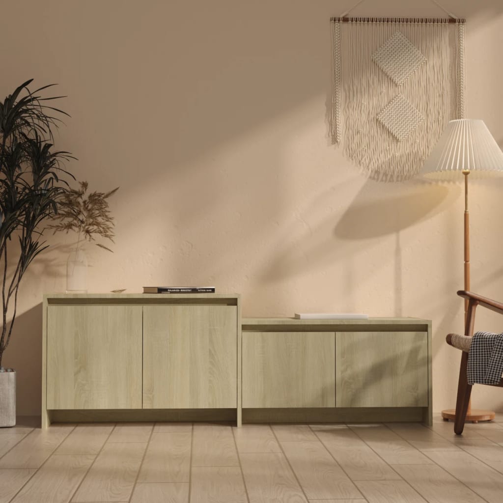 TV-Schrank Weiß 146,5x35x50 cm Holzwerkstoff