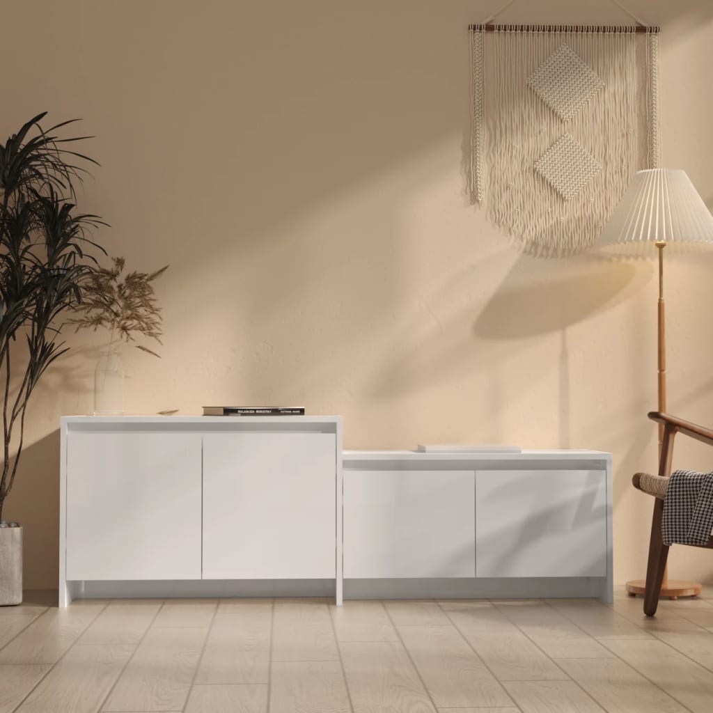 TV-Schrank Weiß 146,5x35x50 cm Holzwerkstoff