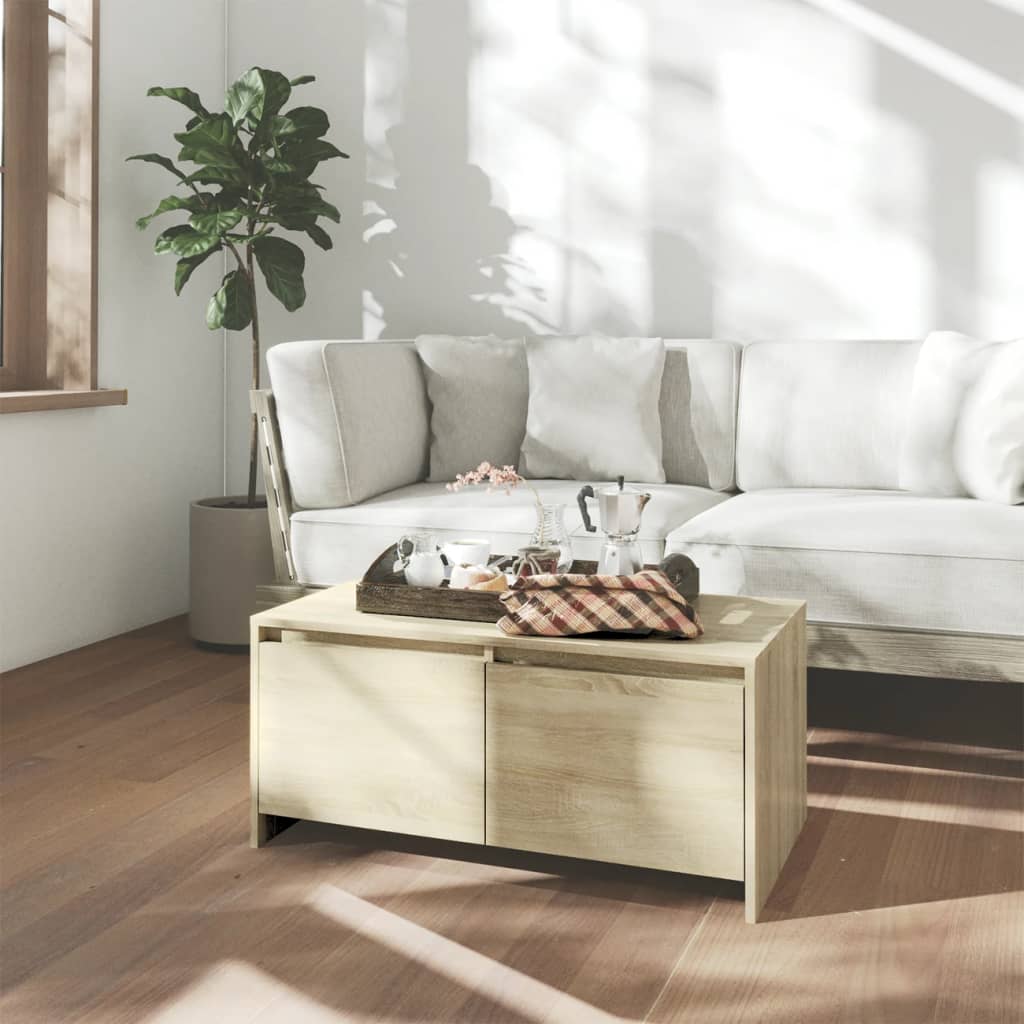 Couchtisch Weiß 90x50x41,5 cm Holzwerkstoff