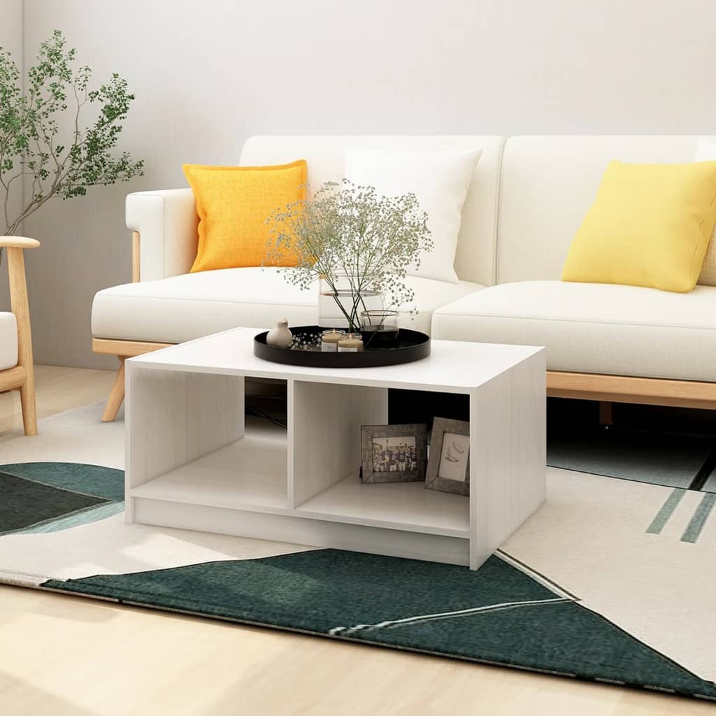 Couchtisch 75x50x33,5 cm Massivholz Kiefer