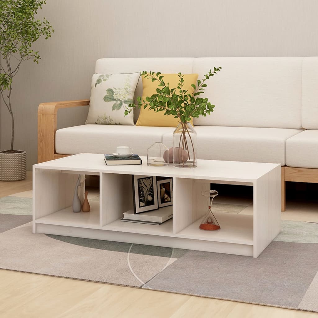 Couchtisch 110x50x34 cm Massivholz Kiefer