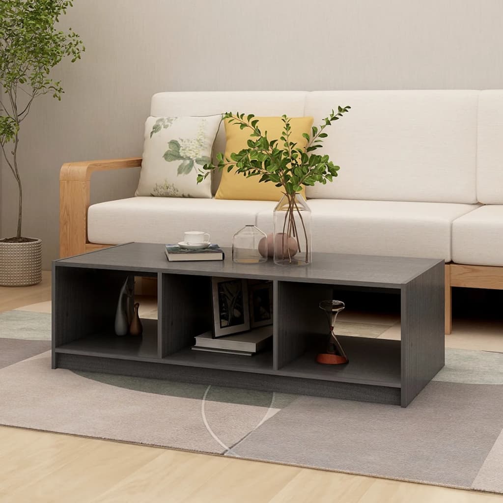 Couchtisch 110x50x34 cm Massivholz Kiefer