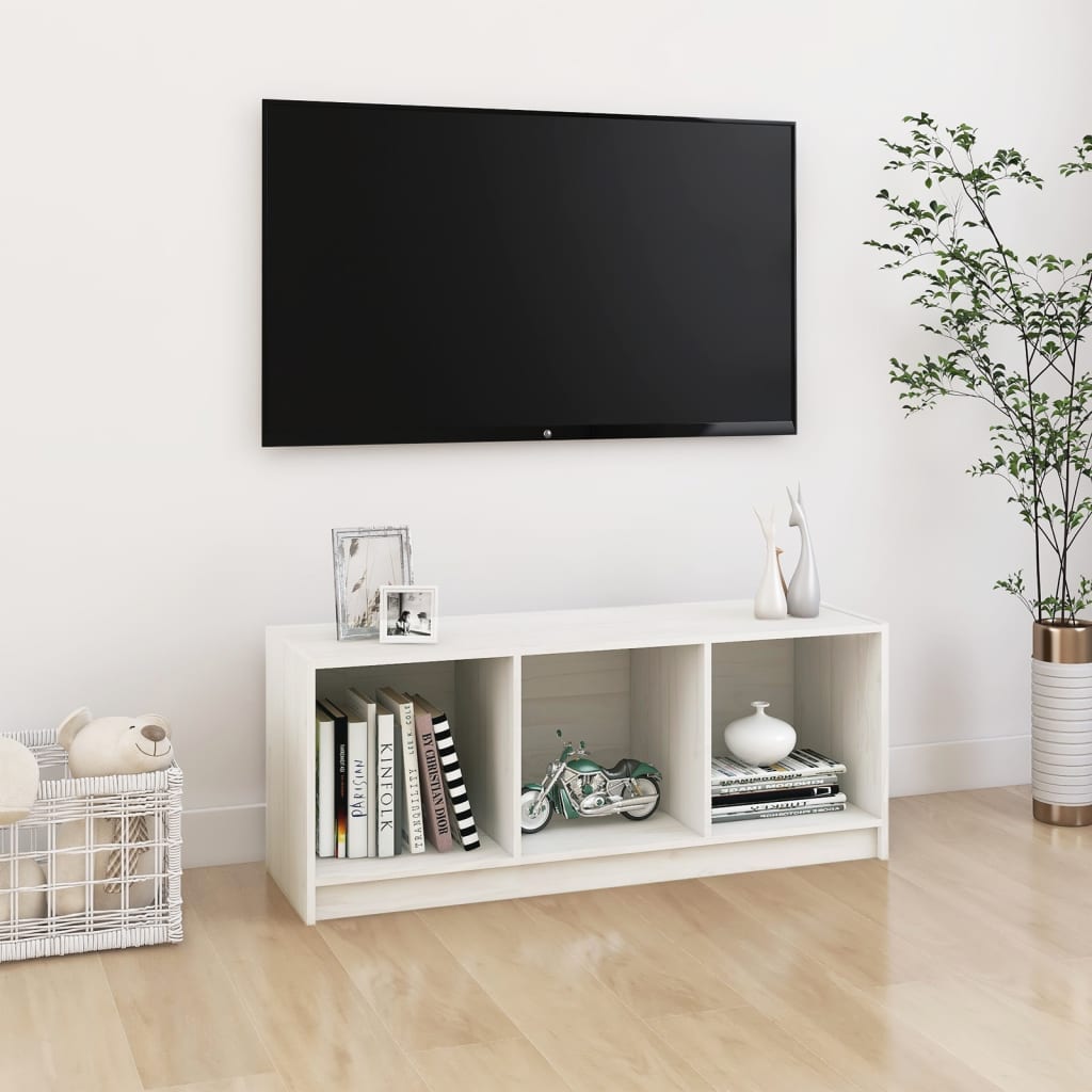 TV-Schrank 104x33x41 cm Massivholz Kiefer