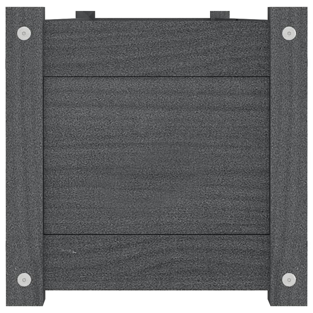 Garten-Hochbeet Grau 150x31x31 cm Massivholz Kiefer