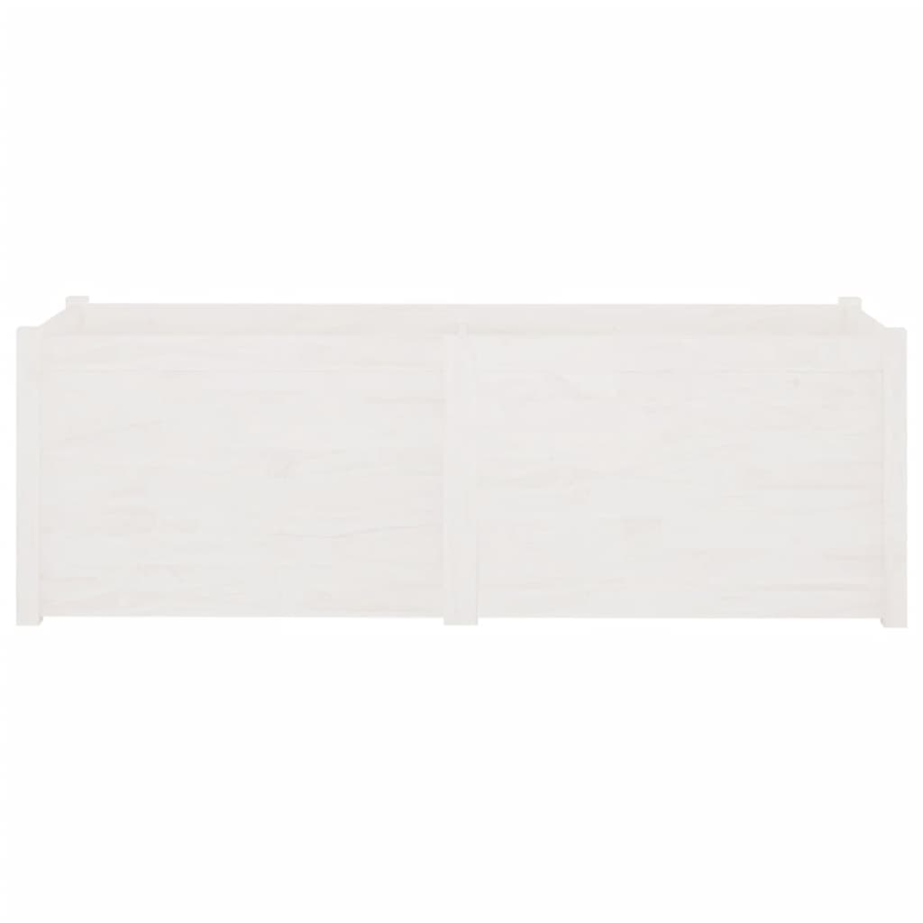 Pflanzkübel Weiß 150x50x50 cm Massivholz Kiefer