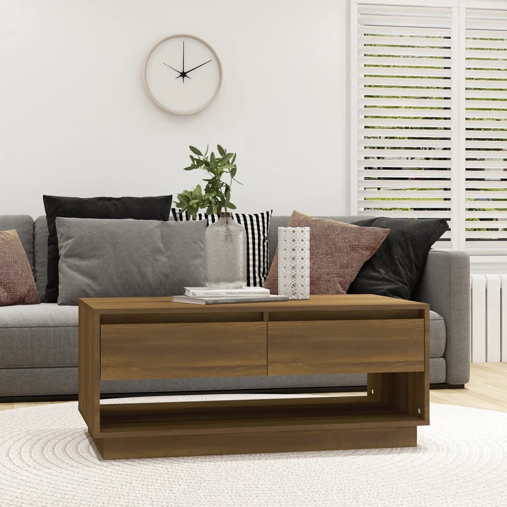 Couchtisch Weiß 102,5x55x44 cm Holzwerkstoff