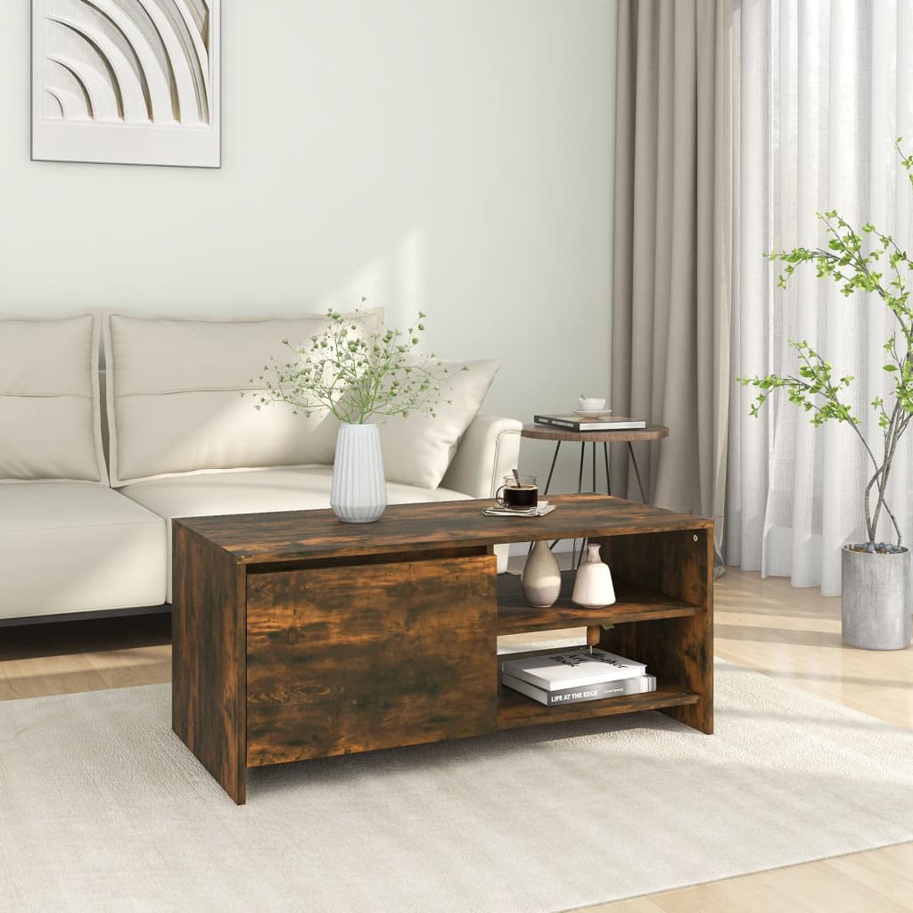 Couchtisch Weiß 102x50x45 cm Holzwerkstoff