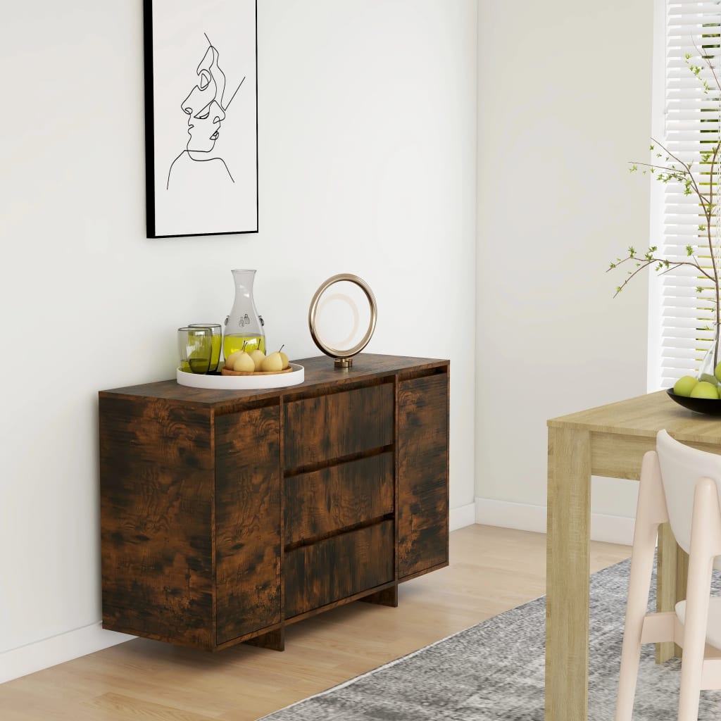 Sideboard mit 3 Schubladen Weiß 120x41x75 cm Holzwerkstoff