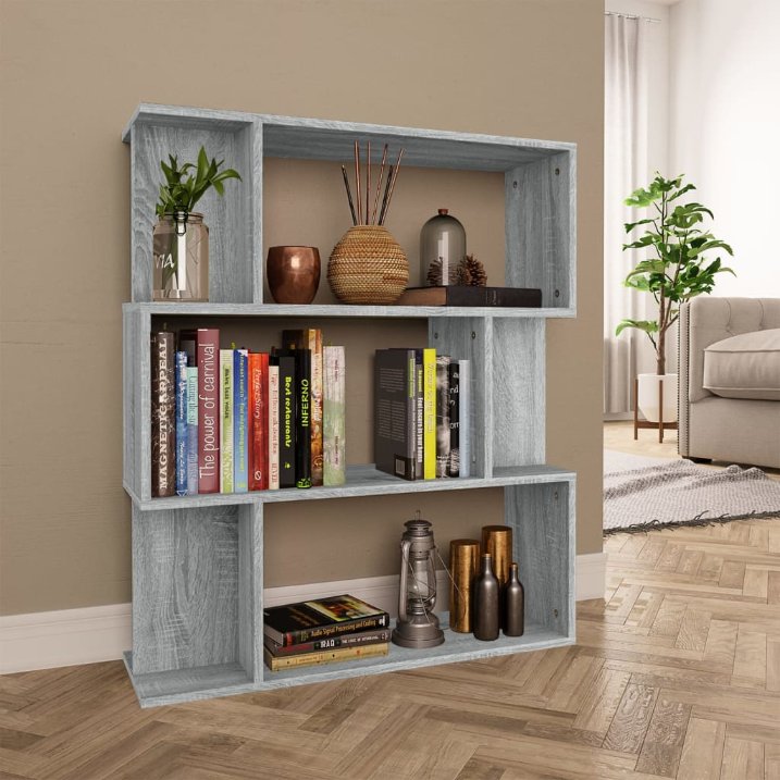 vidaXL Bücherregal/Raumteiler Weiß 80x24x96 cm Holzwerkstoff
