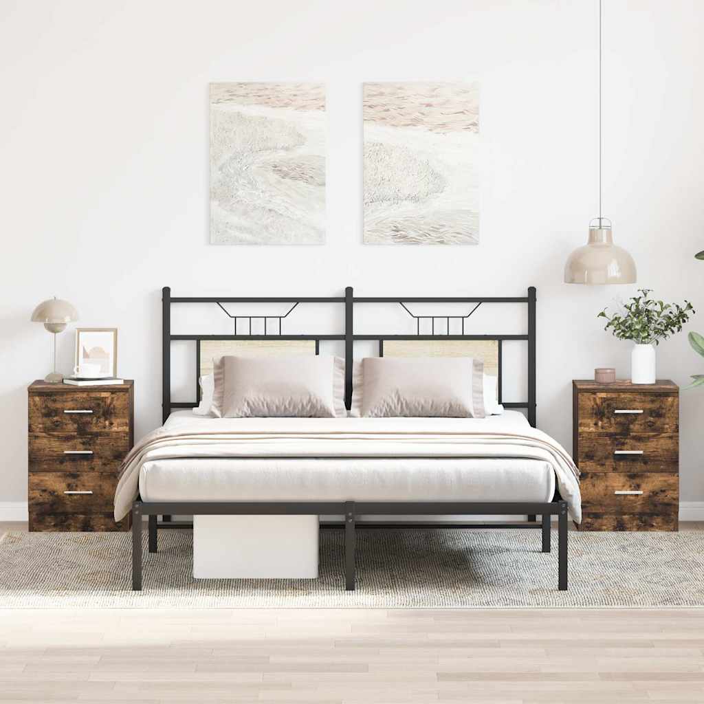 vidaXL Nachttisch Weiß 38x35x56 cm Holzwerkstoff