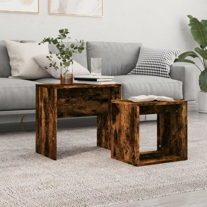 Couchtisch-Set Weiß 48x30x45 cm Holzwerkstoff