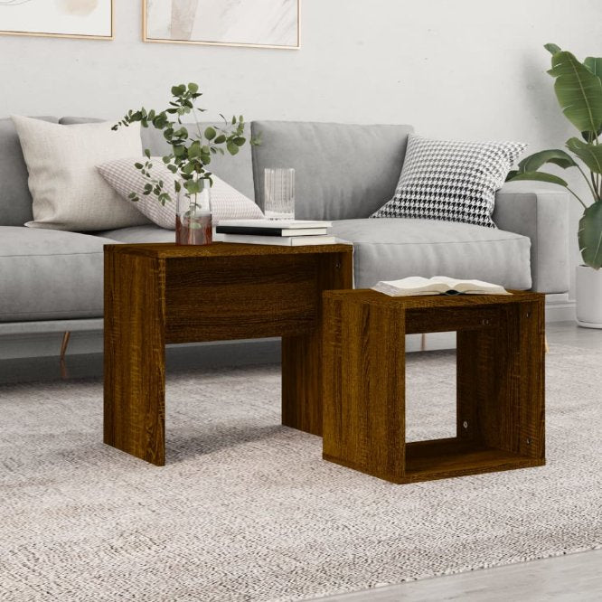 Couchtisch-Set Weiß 48x30x45 cm Holzwerkstoff